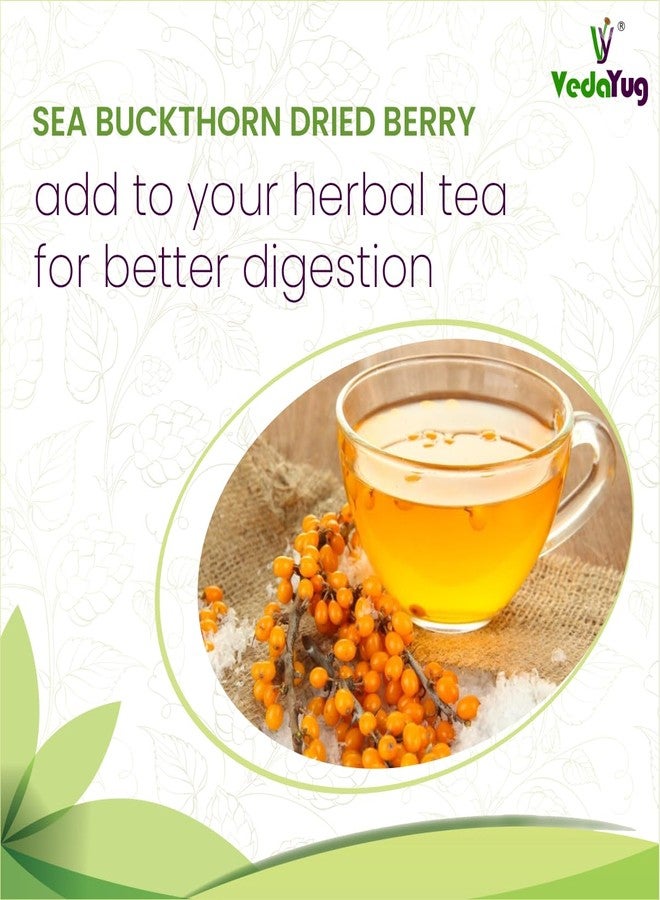 VY VedaYug Himalayan Sea Buckthorn Dry Berry 200 Gram | Nourishes Skin | Vitamin E & C | Sea Buckthorn Berry in Small Cut for Juices, Tea or Recipes - 200g - Image 5